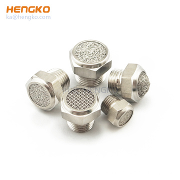 Sintered 316 Stainless Steel Brass Silencing Pneumatic Air Exhaust Muffler Filter Valve